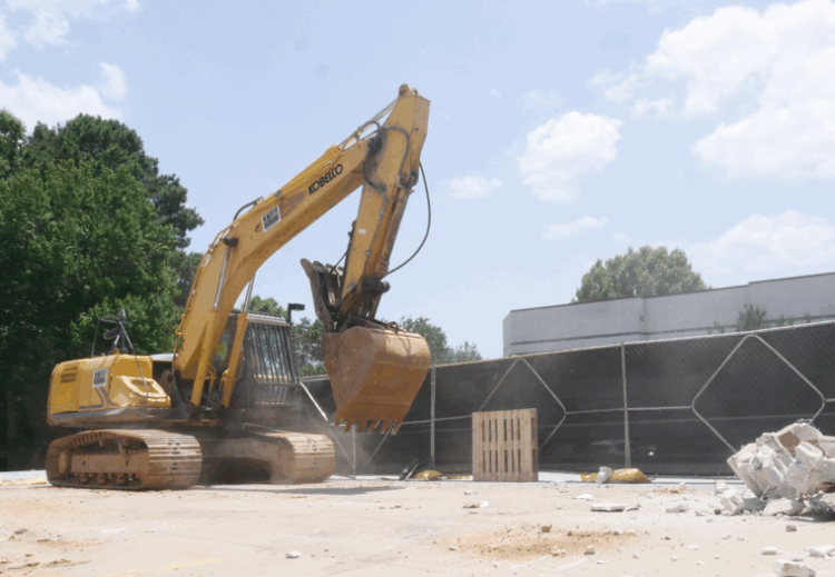 Pine Log Office Building Demolition